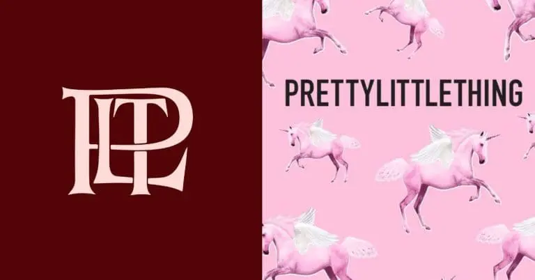 PrettyLittleThing Rebrand with old and new logos