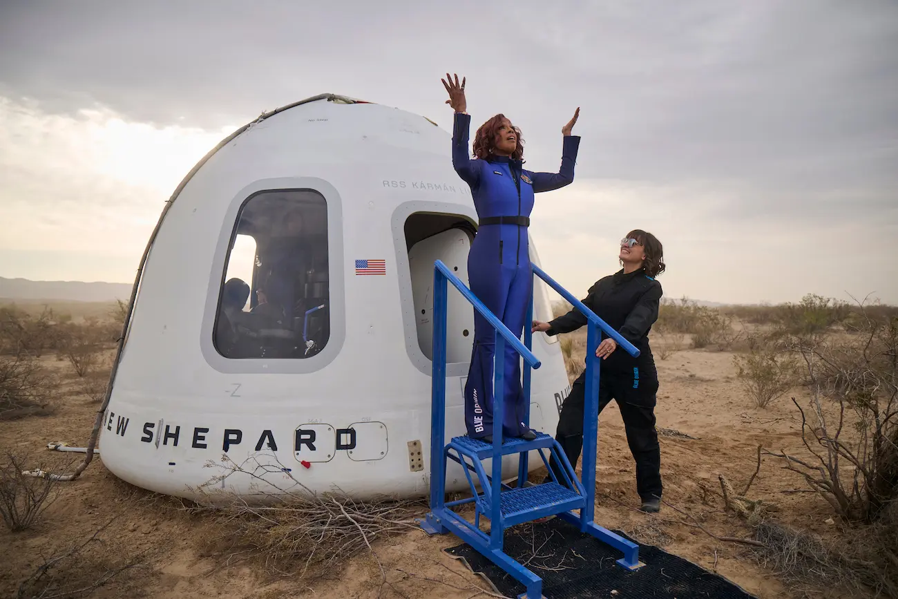 Blue Origin Launch: NS-31 Astronaut Gayle King celebrates a successful mission to space.