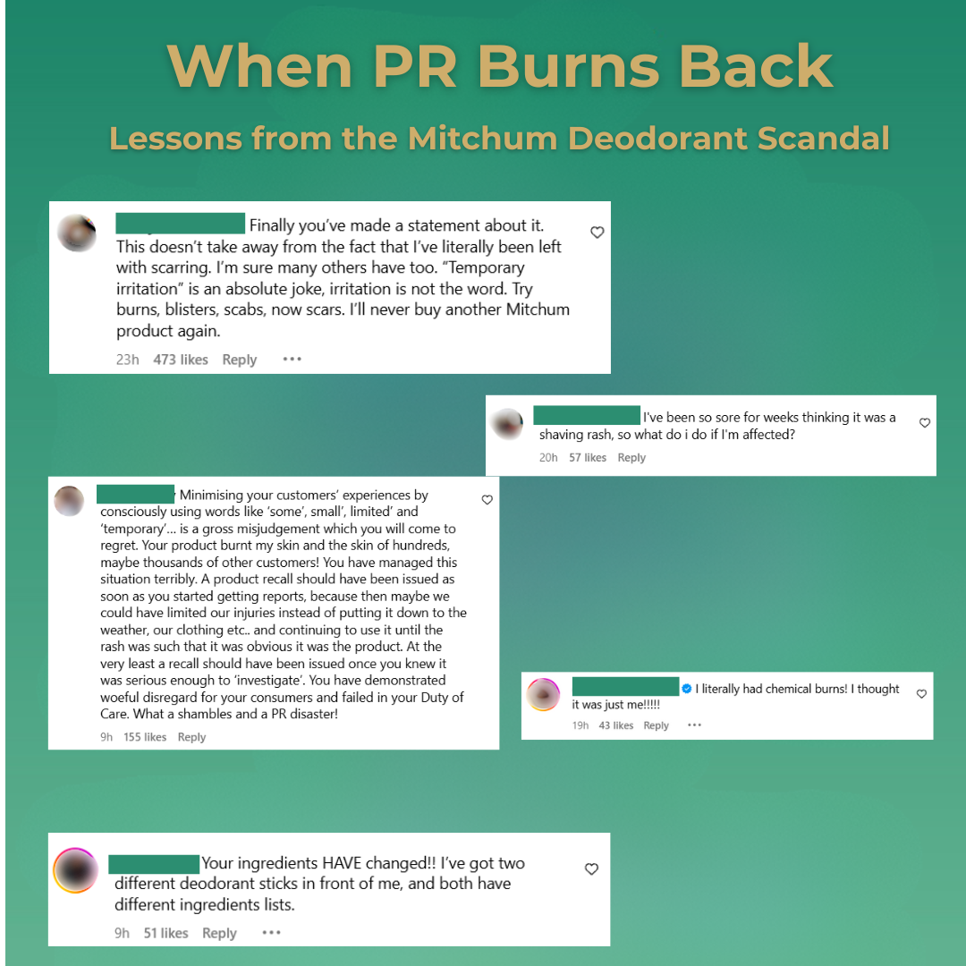 Mitchum Deodorant PR scandal