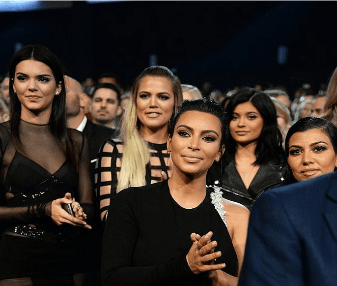 Kim Kardashian cheering on Caitlyn Jenner at Arthus Ashe Awards