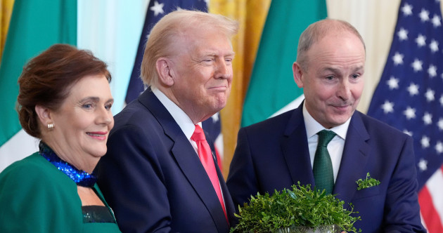 Ireland's Taoiseach (Prime Minister) Micheál Martin with the US President Donald Trump