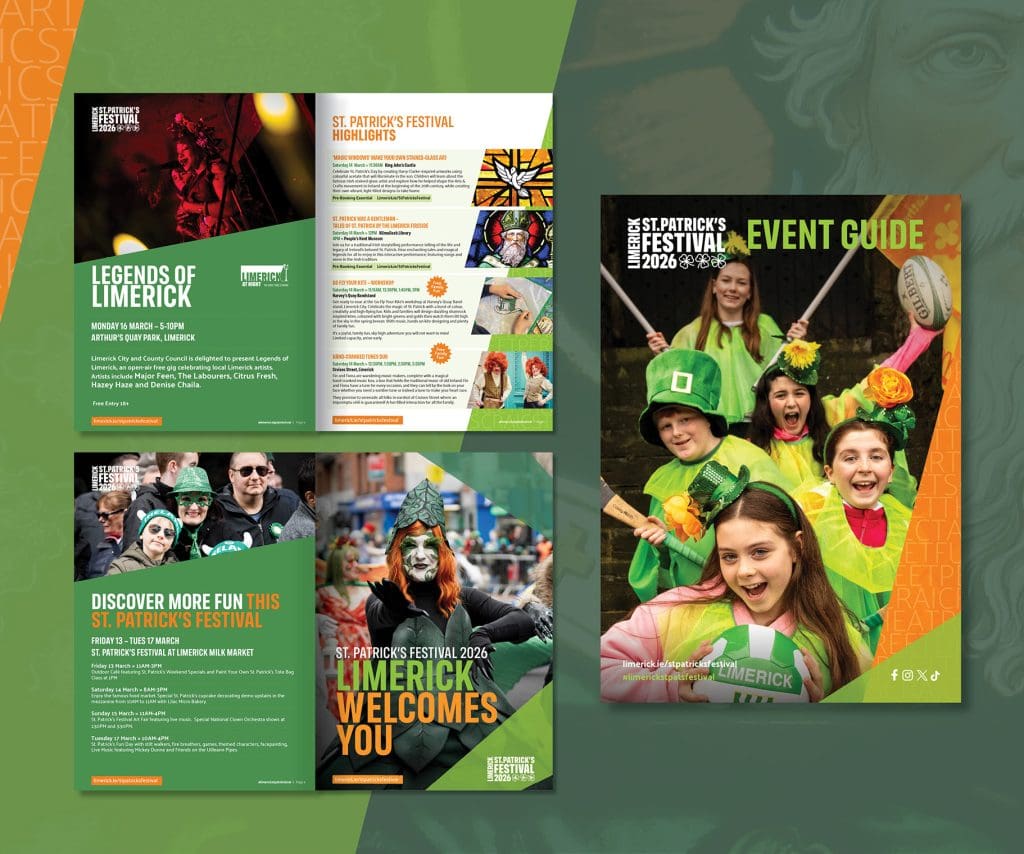Design Work:  Limerick St. Patrick's Festival and Riverfest Limerick 2026